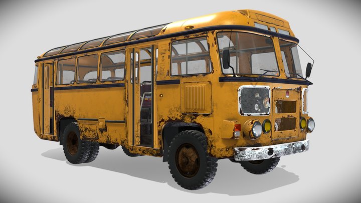 Bus PAZ-672 3D Model