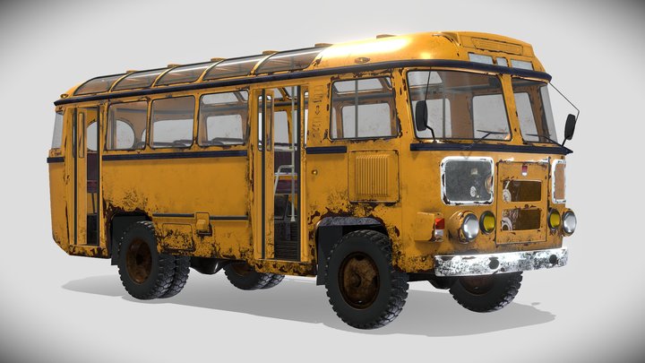 Bus PAZ-672 3D Model