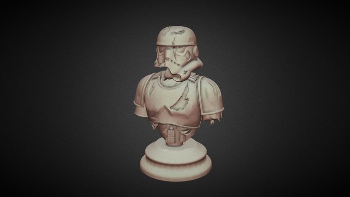 DEAD STORMTROOPER BUST(STAR WARS DEATH TROOPERS) 3D Model
