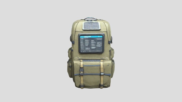 Solar Backpack Tech 3D Model