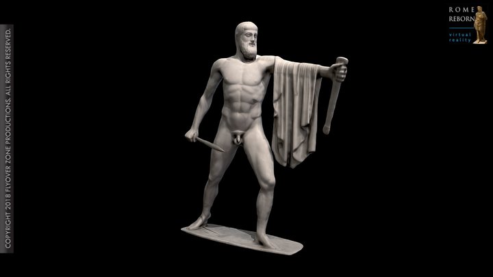 3D rendering of Tyrannicides Group (Aristogeiton)