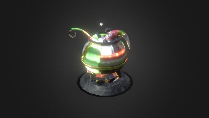 Stylized Witch Pot ( Game Asset Ready )