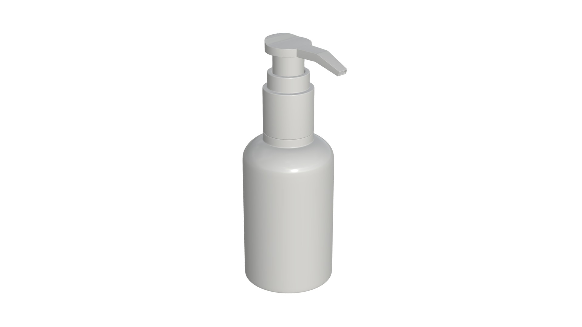 3D model Liquid bottle 02 - This is a 3D model of the Liquid bottle 02. The 3D model is about a white bottle with a black cap.