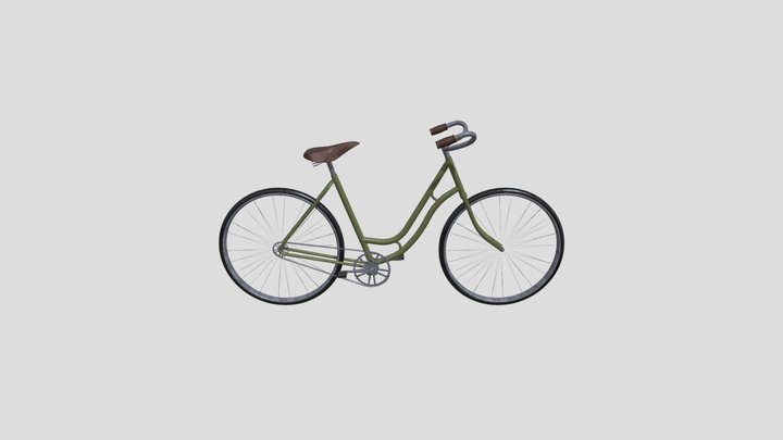 Retro Peugot Bicycle 3D Model