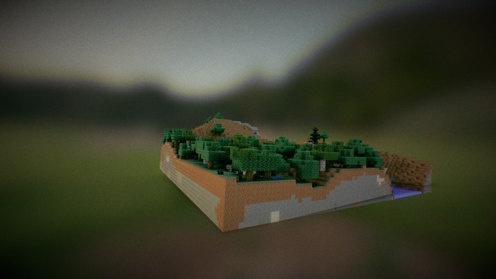 A Minecraft world 3D Model