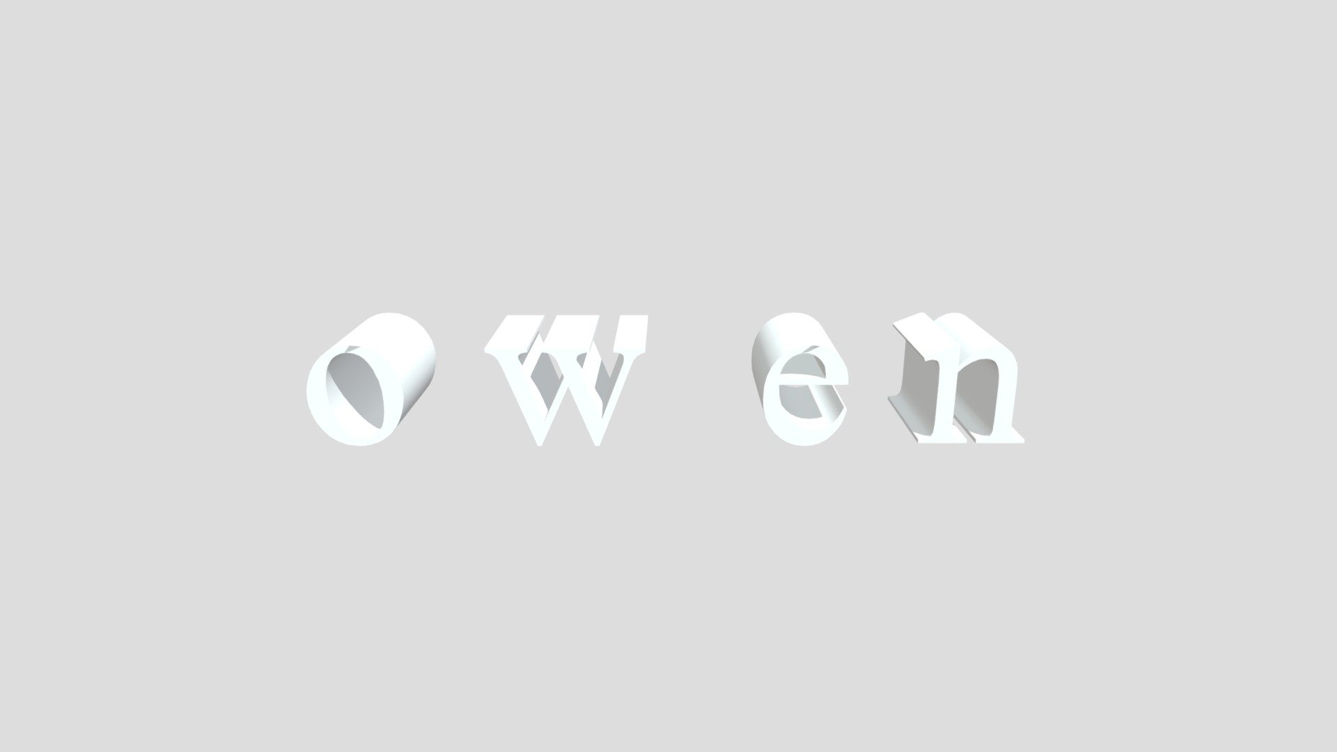Owen's Name - Download Free 3D model by owenjfischer [ee75dc6] - Sketchfab