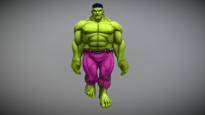 Animated Hulk 3D Model