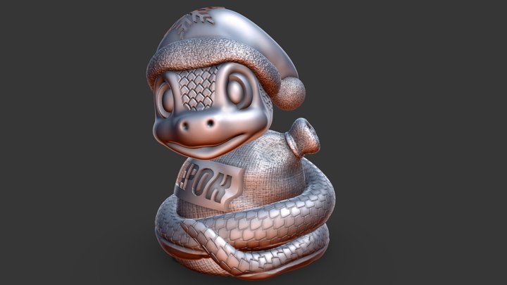 Green wood Snake 2025 3D Model