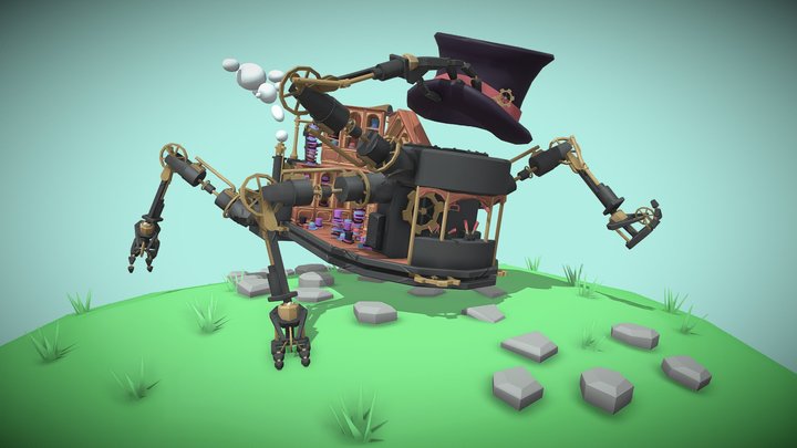 Travelling Hat Shop - DAE GameArt2023 3D Model