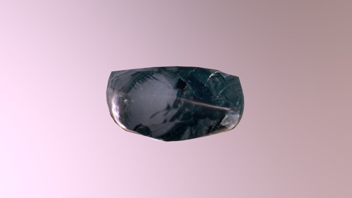 Green Glass Rock 3D Model