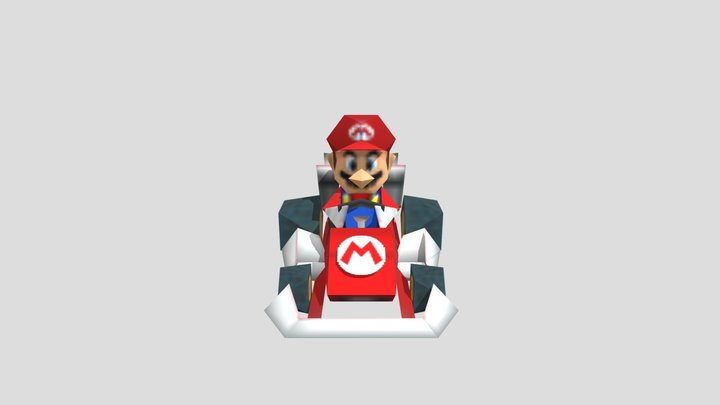 DS DSi - Nintendogs - Mario Kart Toy Mario 3D Model