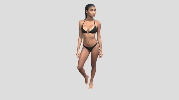 Black Bikini Studio Portrait – Modello 3D gratuito STL