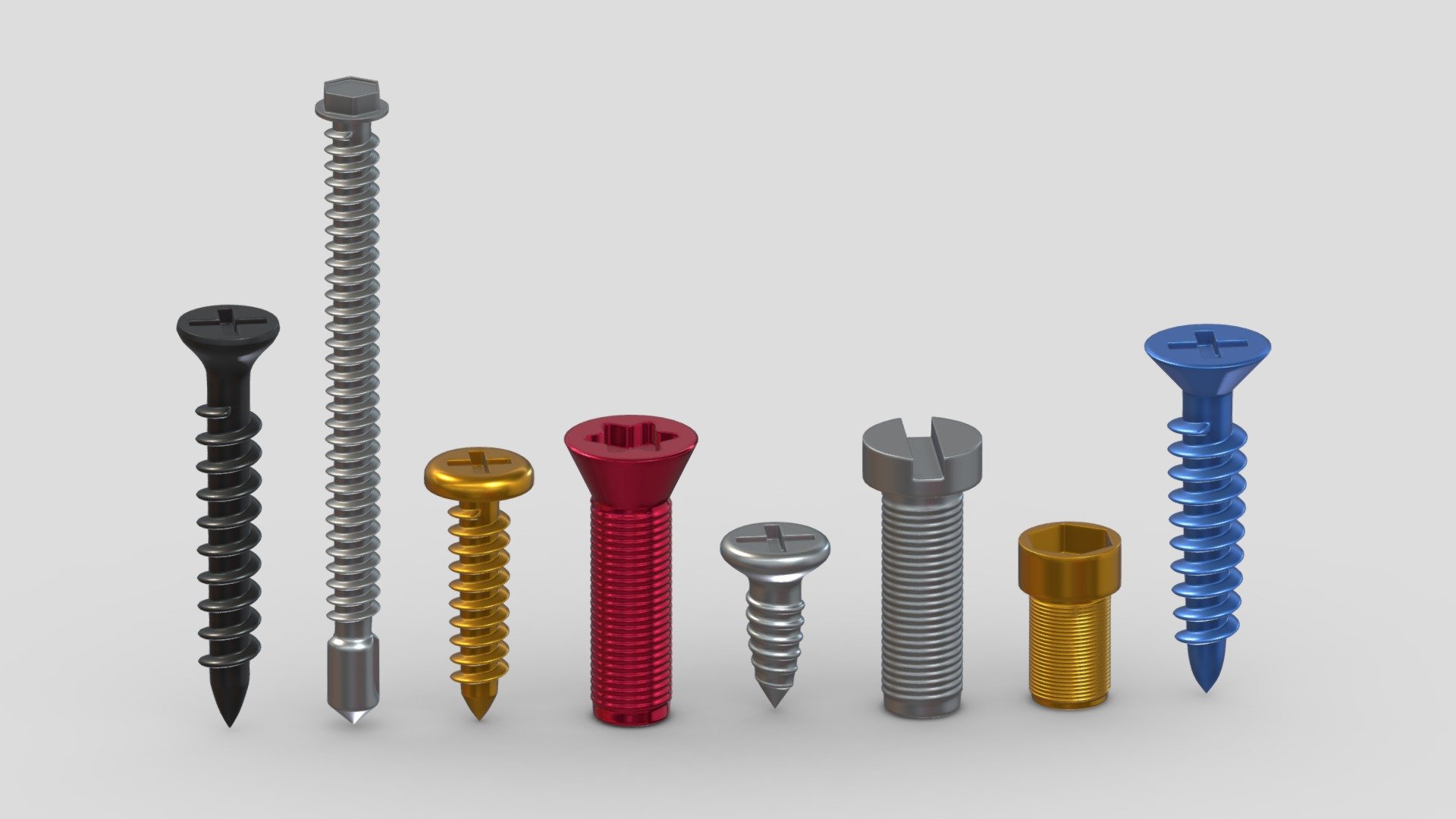 8 Screws - Buy Royalty Free 3D model by Frezzy (@frezzy3d) [ee7f06b ...