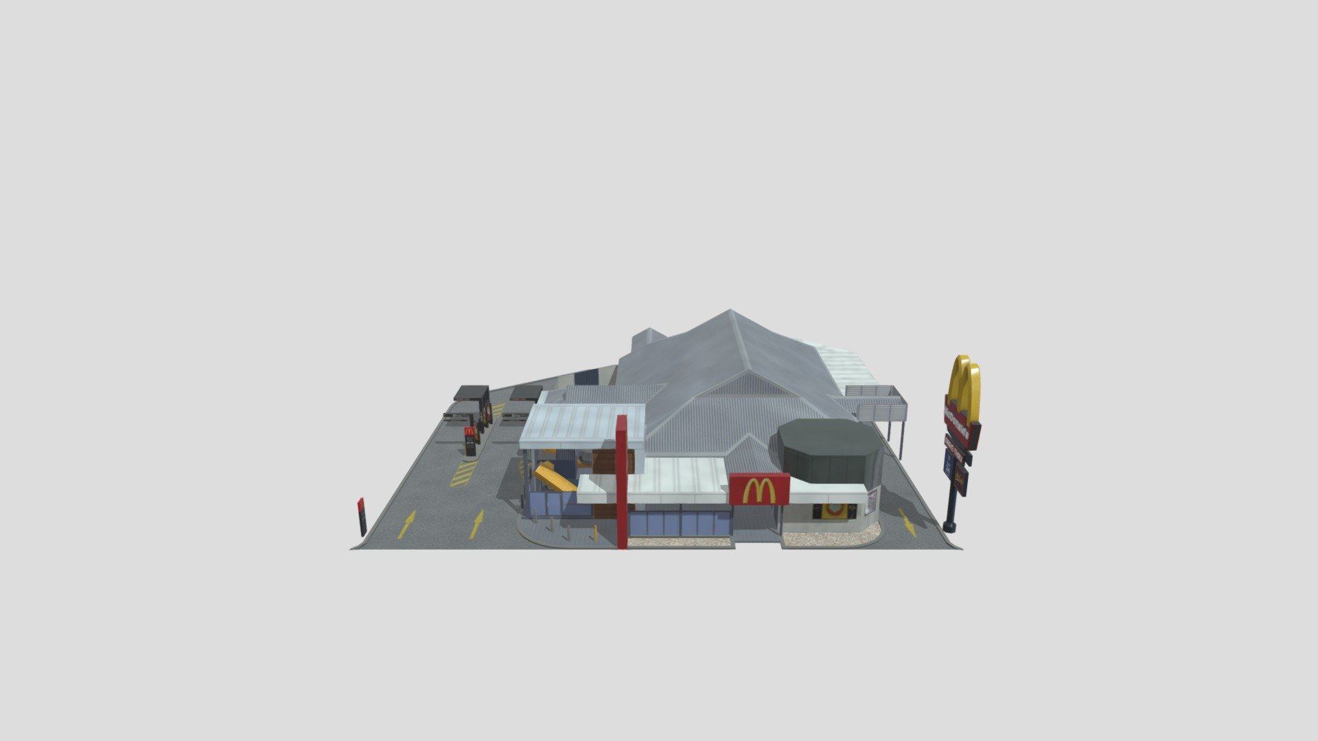 Mcdonalds-restaurant-low-poly — Sketchfab embed 3D viewer