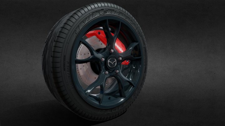Mazda alu wheel 3D Model