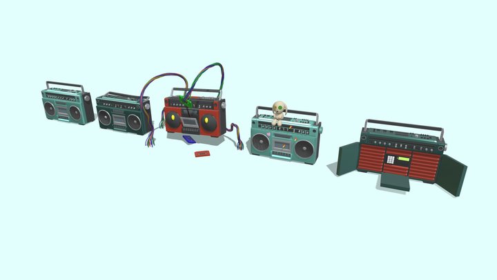 XYZ_HW_L08_Boombox_V2 3D Model