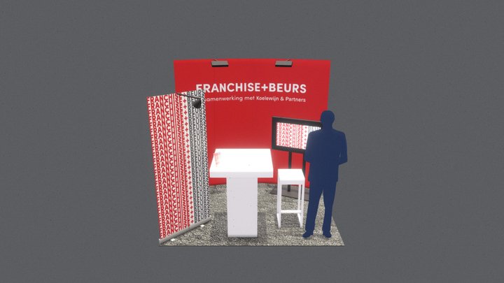 Franchise+Beurs: Small Stand Regulier (Optimaal) 3D Model