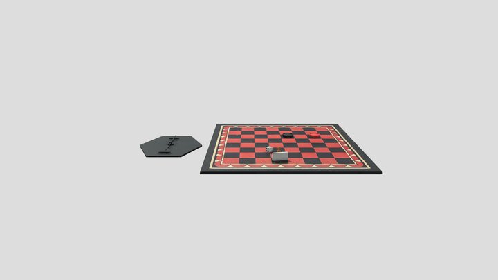 Game Board 3D Model