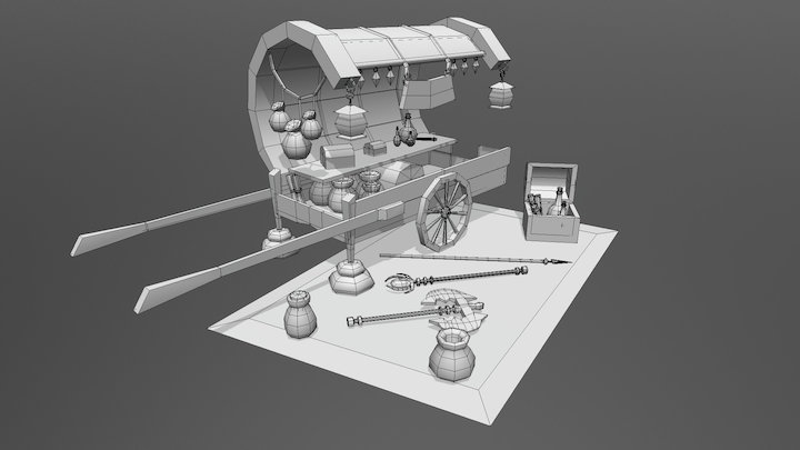 Carrito ambulante 3D Model
