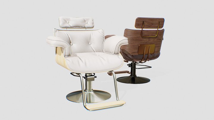 Modern Barber Chair 01 3D Model
