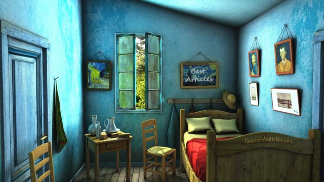 Room with best articles 3D Model