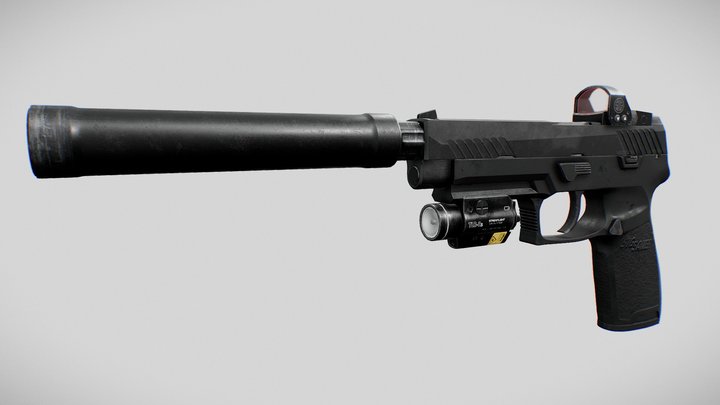 Sig Sauer M17 (standart & upgrade) 3D Model