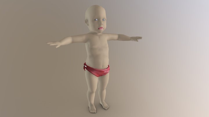 Little Baby Boy 3D Model