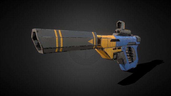 Sci-Fi Gun 3D Model