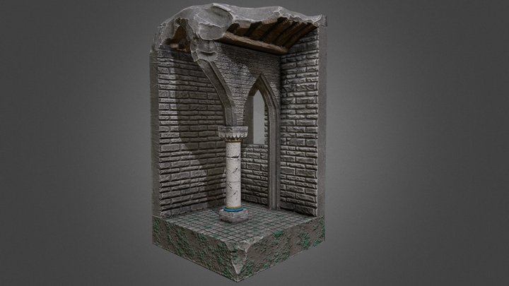 Stone Carved Archway 3D Model