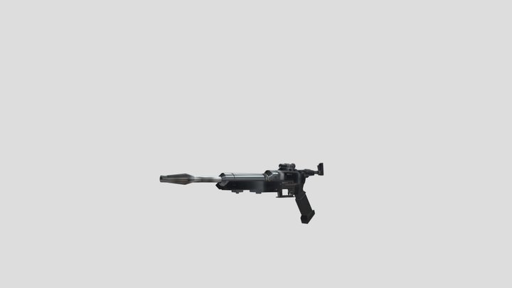 Mech Weapon Folding Stock 3D Model