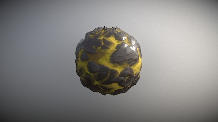 Stylized Rock Substance (Grass) 3D Model