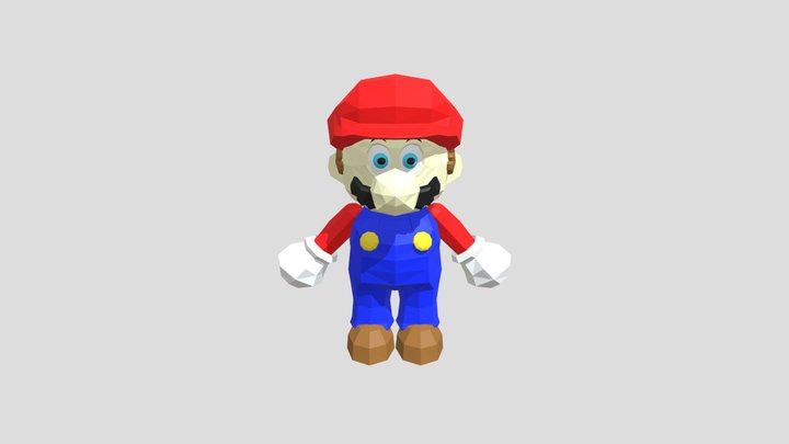 Mario 64 Mario 3D Model