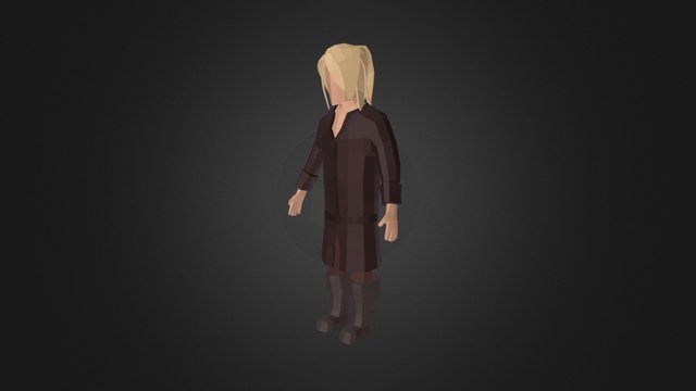 Low poly Pirate 3D Model