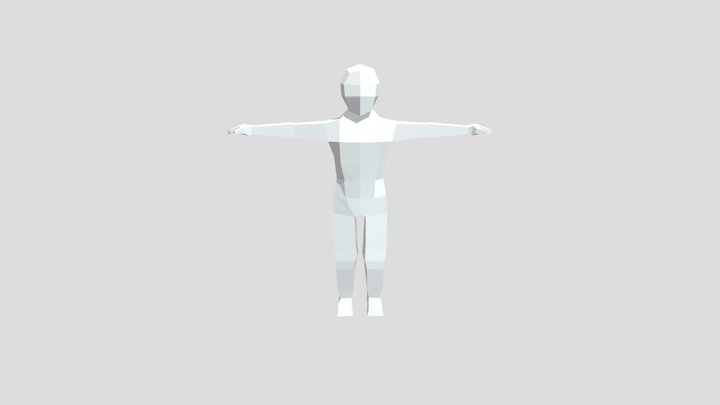 Rigged Male Low Poly Character 3D Model