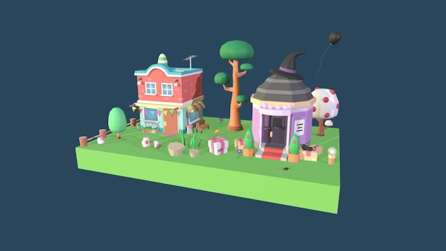 Cartoon Town - Misc. Shop - Magic Shop 3D Model