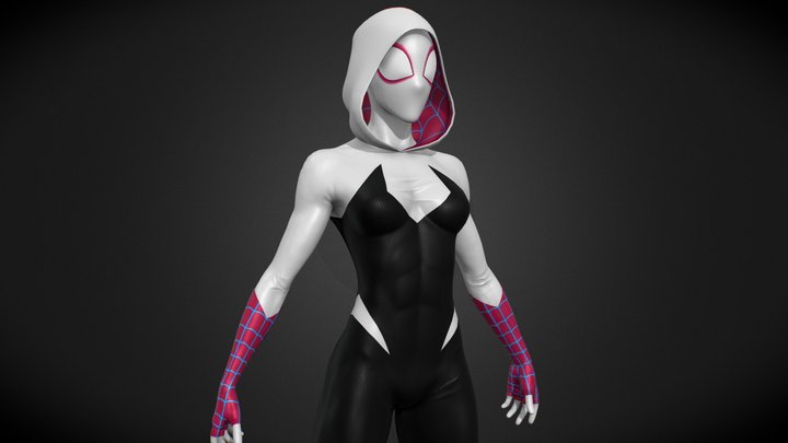 Gwen Stacy Spider-man Across The Spider-verse 3D Model