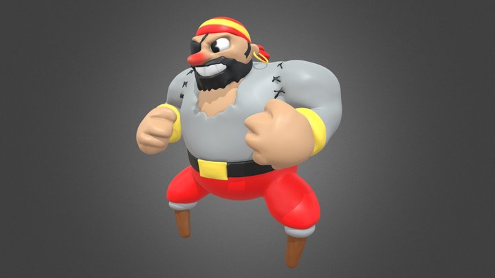 Cuphead - Captain Brineybeard Boss 3D Model