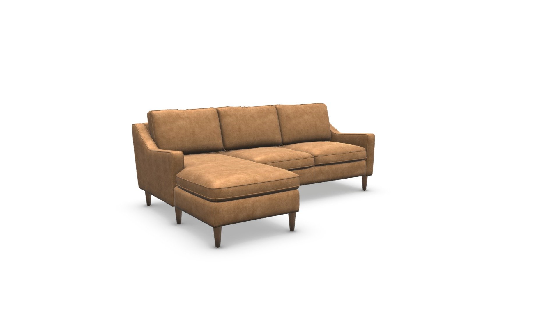 Dallas Left Hand Facing Chaise End, Outback Tan — Sketchfab embed 3D viewer