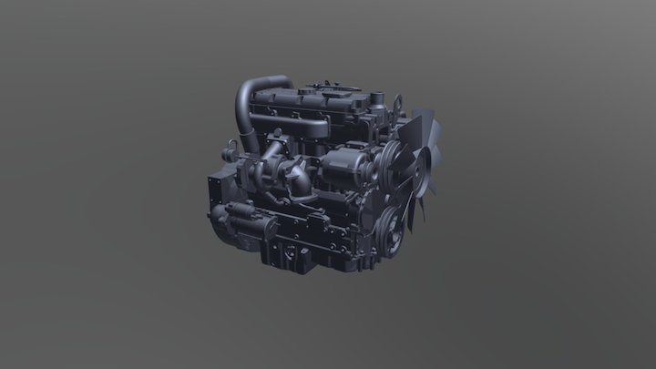 Engine Perkins 1104d-44t Vers01 3D Model