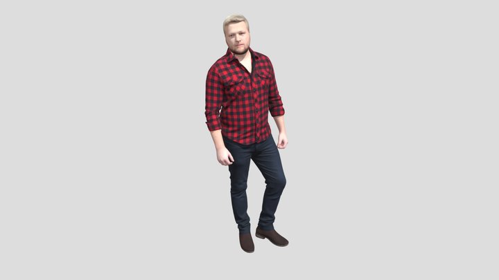 Plaid Portrait In Red – Modèle 3D gratuit STL