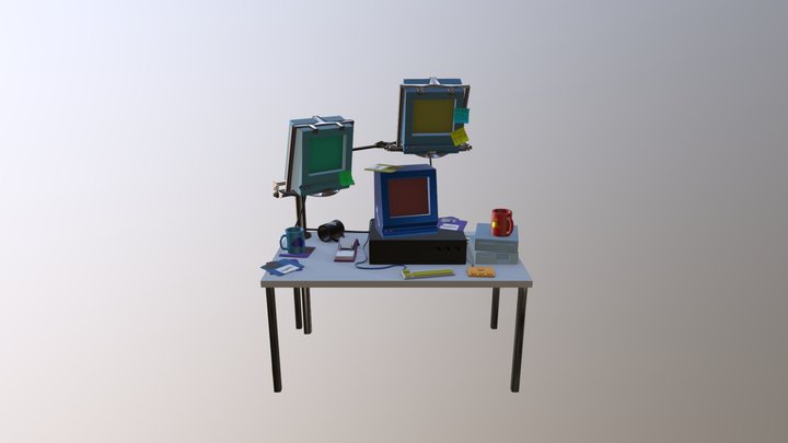 Cool guy desk 3D Model