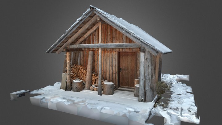 Mountain Hut 3D Model