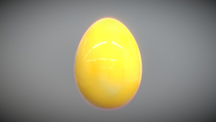 Golden Egg VFX 3D Model