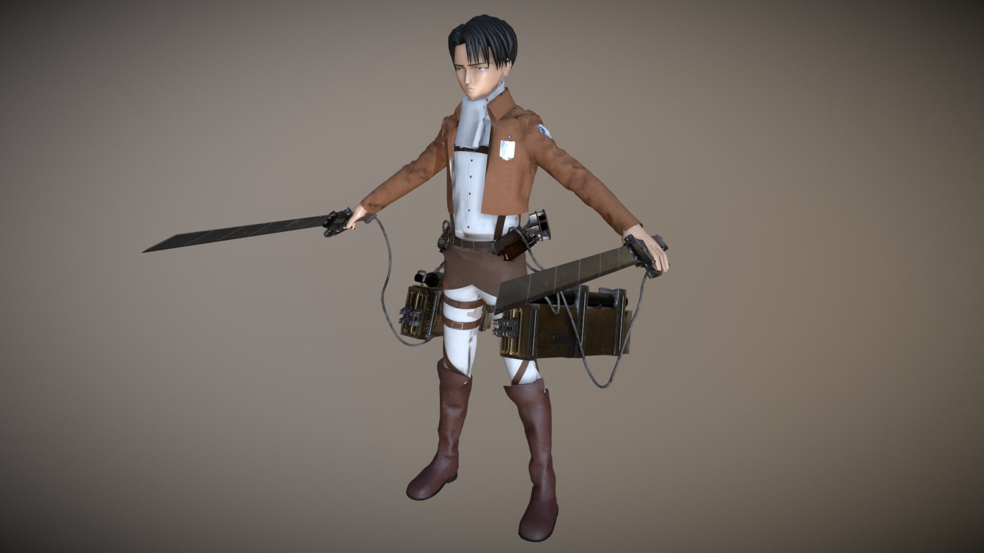 levi ackerman - shingeki no kyojin - attack on titan 3D Model in Man  3DExport