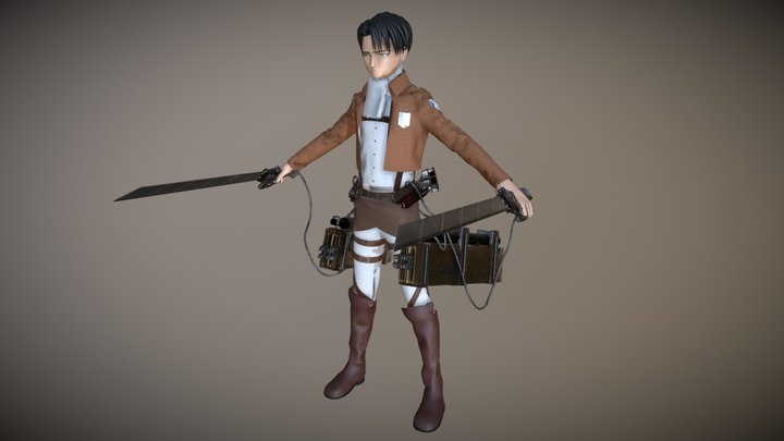 Mikasa Ackerman - Shingeki No Kyojin 3D Model by RYANMAICOL