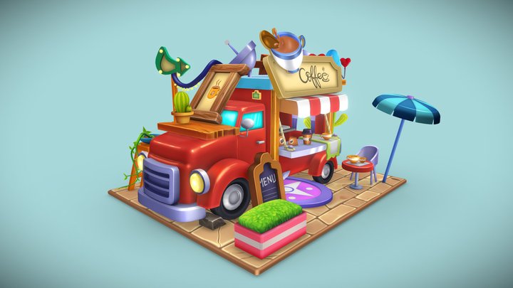 Food Truck 3D Model