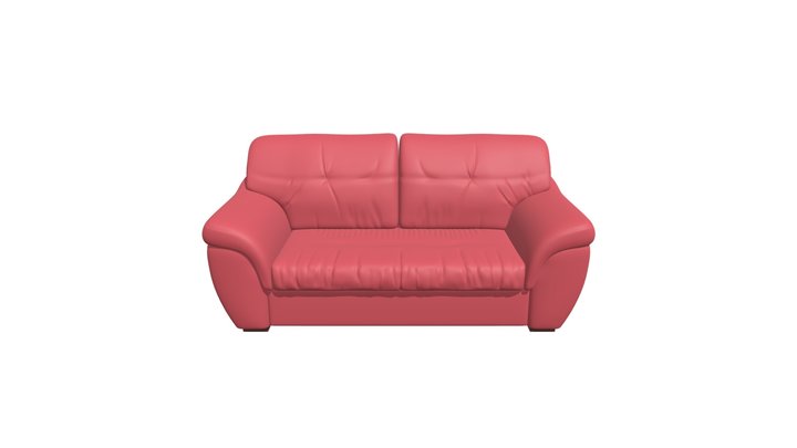 Диван Валенсия (красный) 3D Model