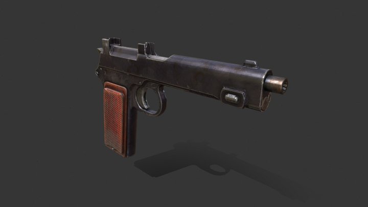 Steyr M1912 (Steyr-Hahn) pistol 3D Model