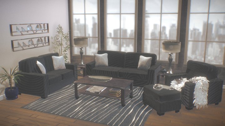 Altari Living Room 3D Model