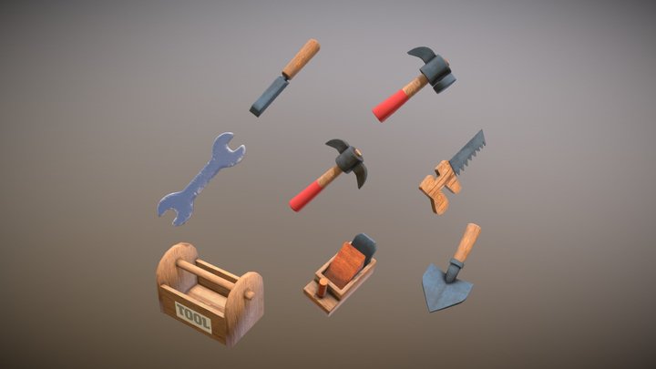 stylized tool pack 3D Model